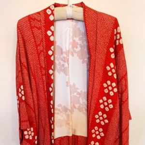 Silk Kimono in a deep red